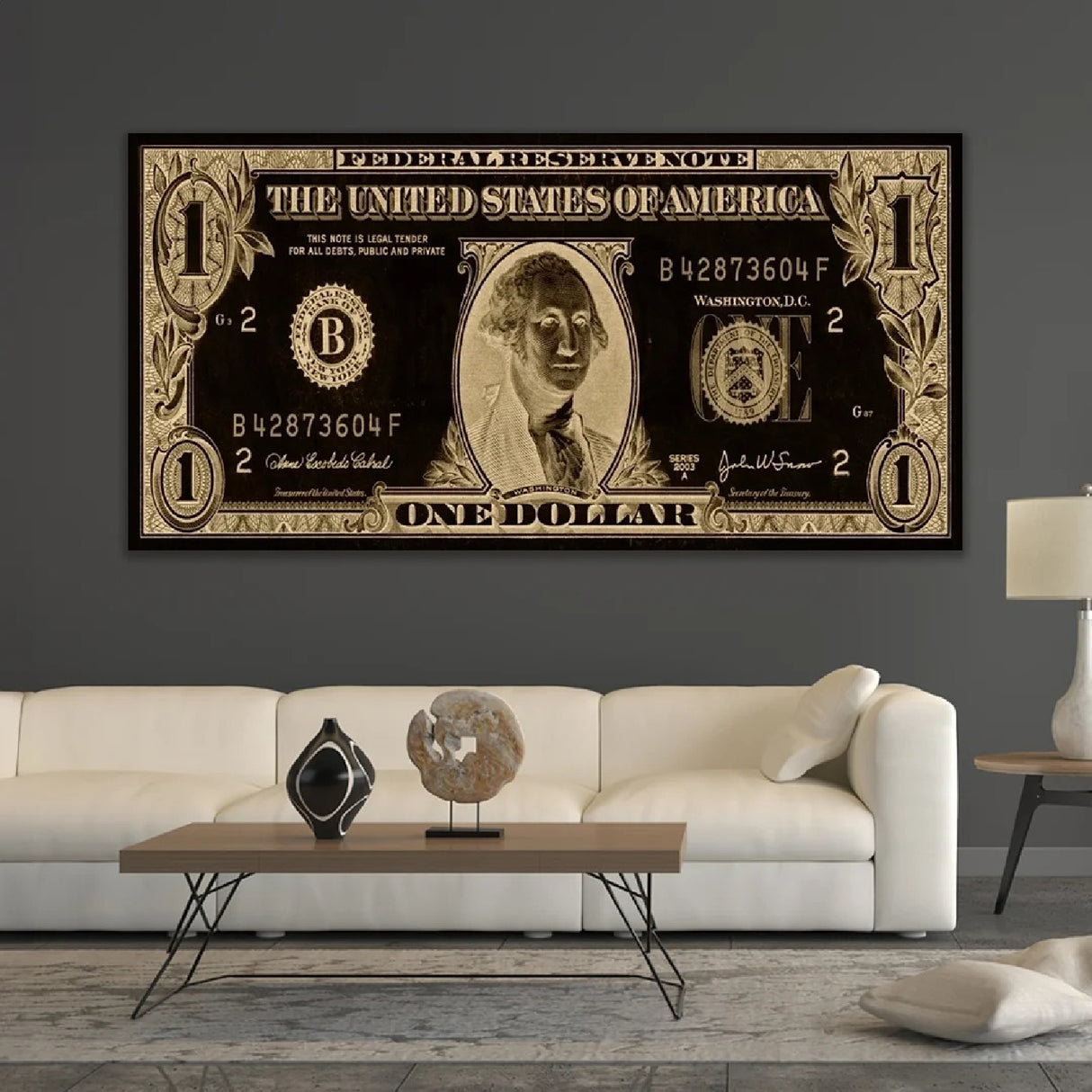 Gold Dollar Money-Themed Wall Art art print by Cobra Art, alternate view 2