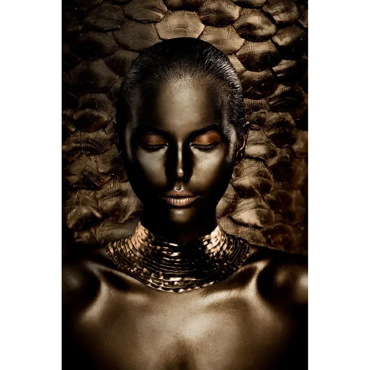 Golden Age 4 Black Painted Woman photographic art print by Cobra Art