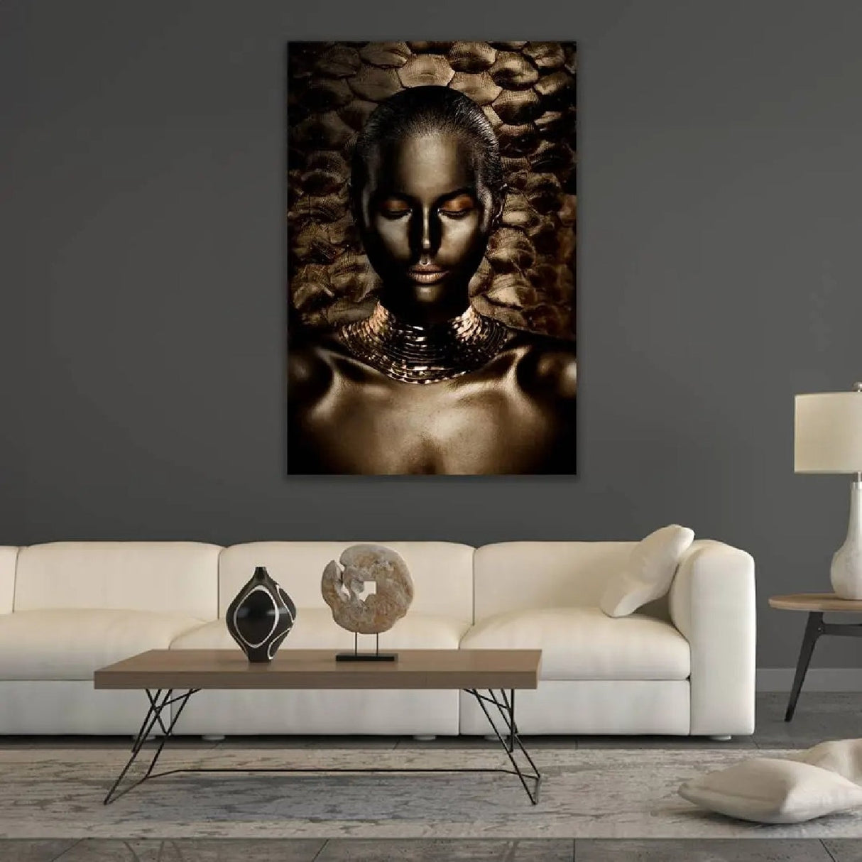 Golden Age 4 Black Painted Woman photographic art print by Cobra Art, alternate view 2