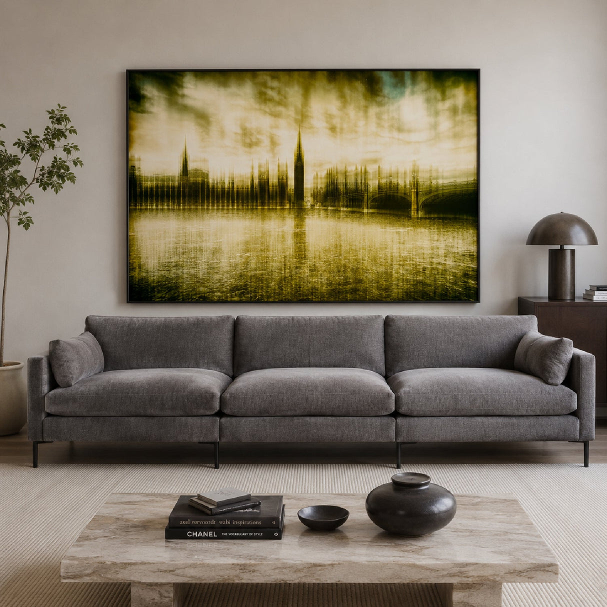 Grungy Skyline London Misty European View photographic art print by Cobra Art, alternate view 2
