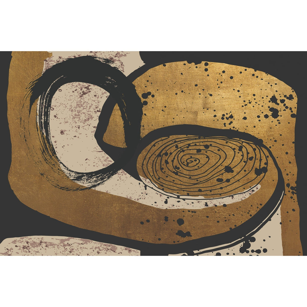 Never Ending Story Brown & Black Abstract Art art print by Cobra Art