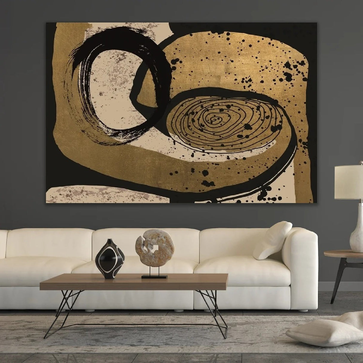 Never Ending Story Brown & Black Abstract Art art print by Cobra Art, alternate view 2
