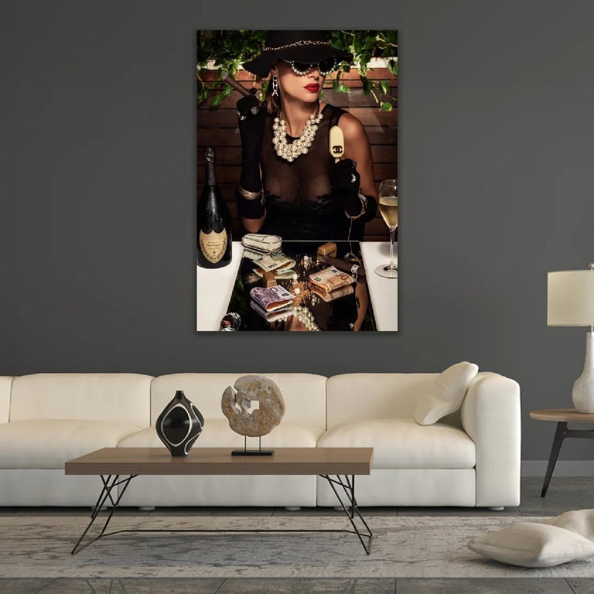 Million Dollar Dessert Fashionable Woman In Black photographic art print by Cobra Art, alternate view 2