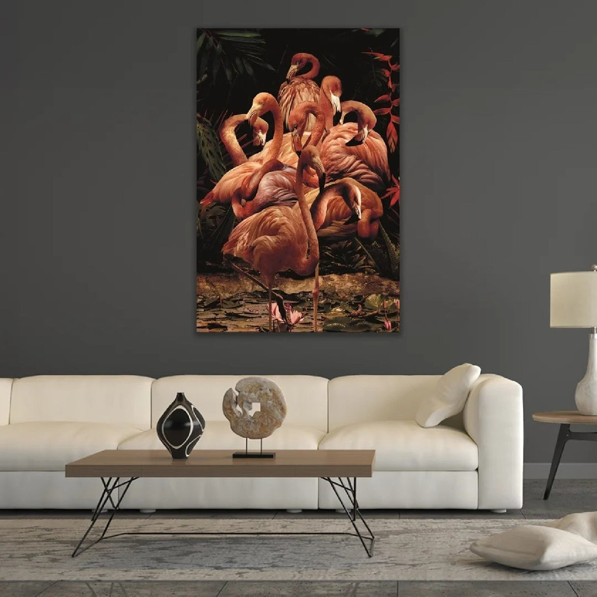 Flamingo Paradise Pink Waders photographic art print by Cobra Art, alternate view 2