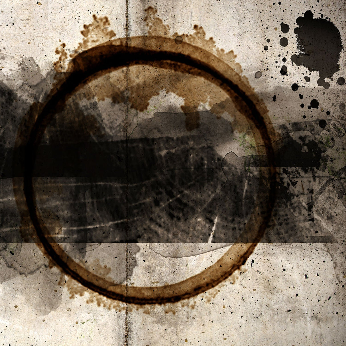 Abstract Weathered Brown Circle photographic art print by Cobra Art