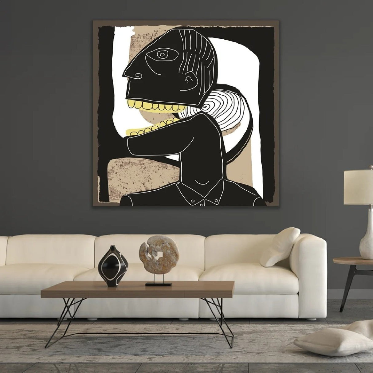I Am A Nice Man Surrealistic Male Art Print by Cobra Art, alternate view 2
