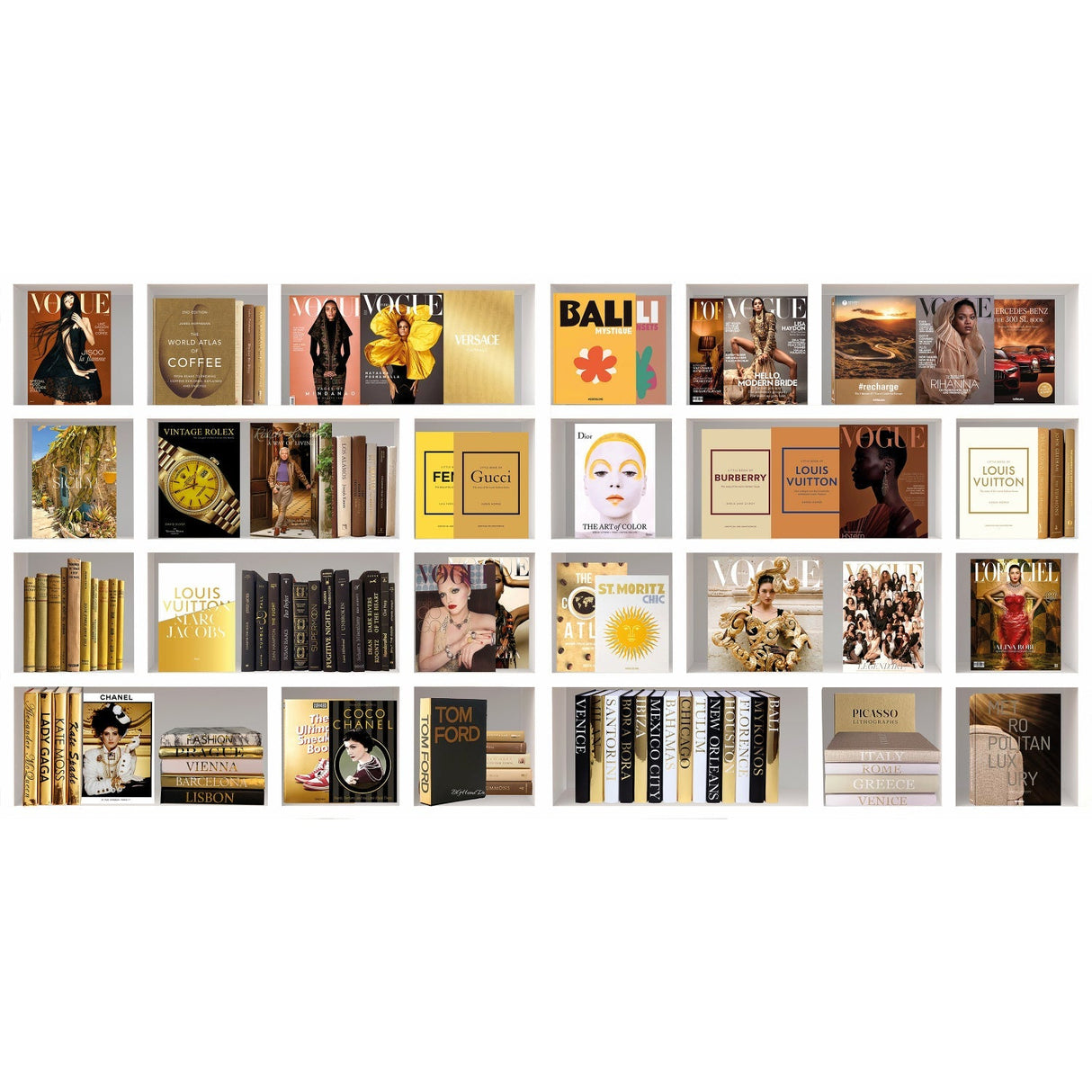 Pleasures of Life Yellow-Toned Books Artwork art print by Cobra Art