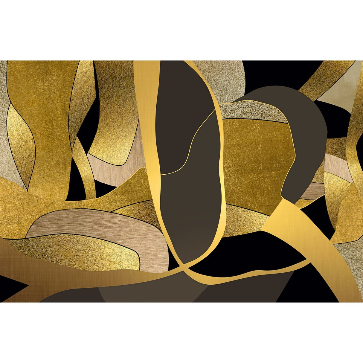 Warm Welcome Gold Abstract Art art print by Cobra Art