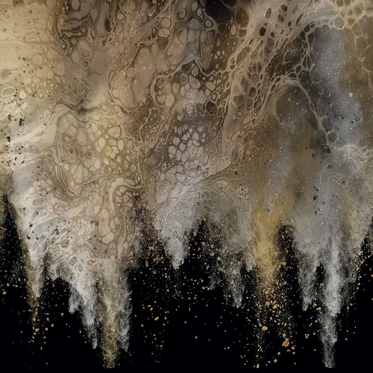 Deep Space Earth-Toned Swirl Abstract Art art print by Cobra Art