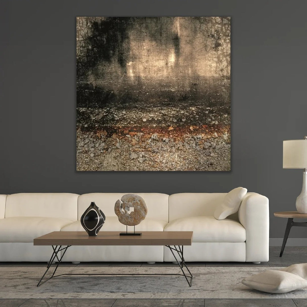 History Weathered Earth-Toned Abstract Art art print by Cobra Art, alternate view 2