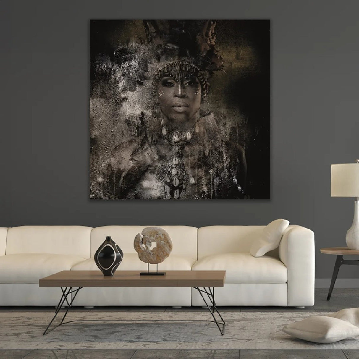 Zulu Tribal Headdressed Woman photographic art print by Cobra Art, alternate view 2