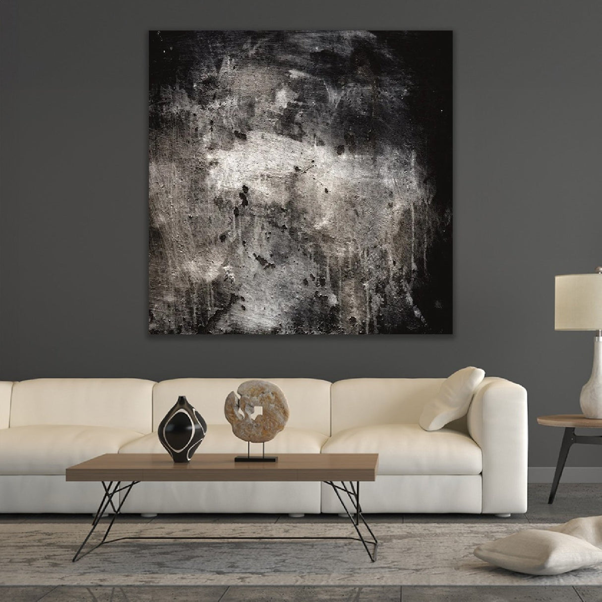 Fading The Past Weathered Abstract Art art print by Cobra Art, alternate view 2