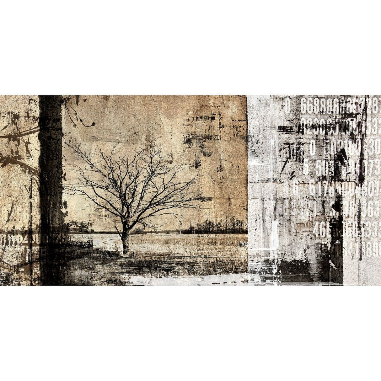 Tree Muted Tone Abstract Art art print by Cobra Art