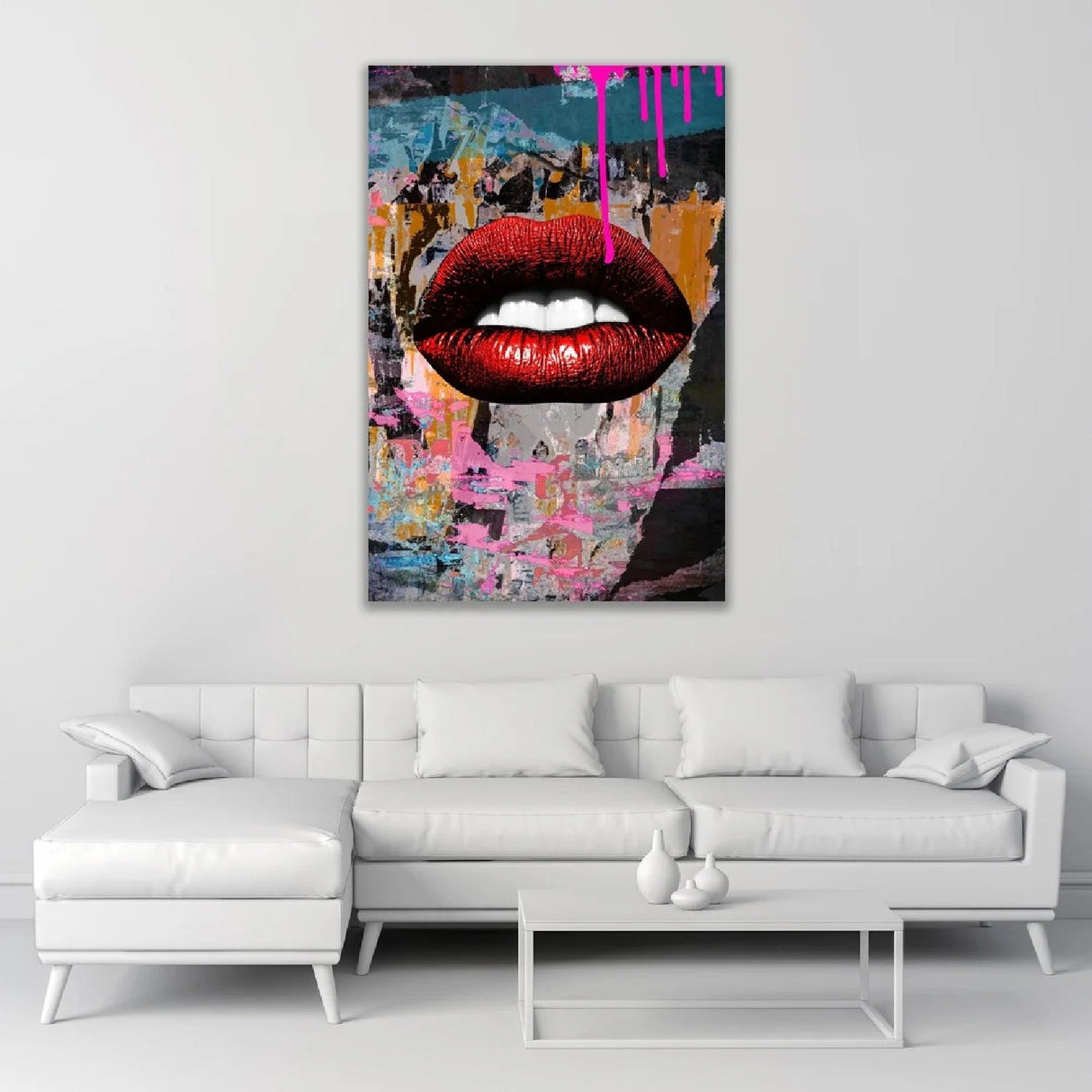 Neon Lip Red Kisser photographic art print by Cobra Art, alternate view 2