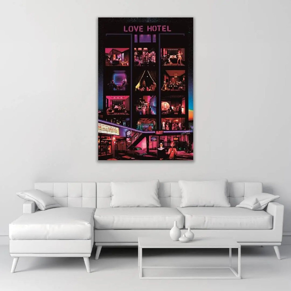 Love Hotel Neon Colored Sensual photographic art print by Cobra Art, alternate view 2