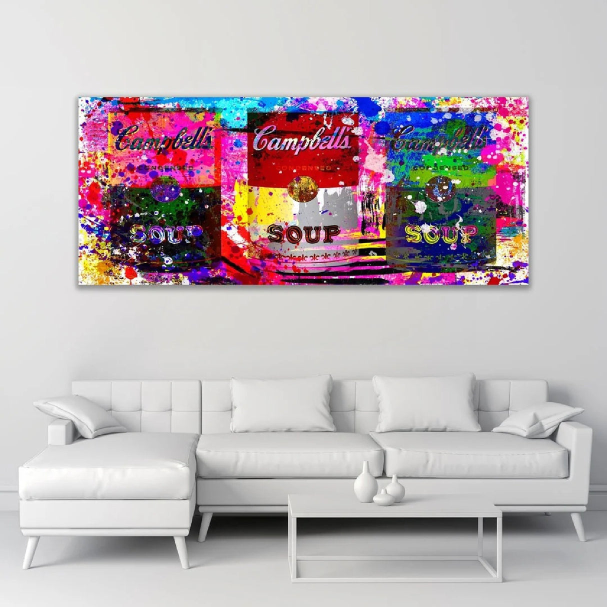 Campbells Extravaganza Multicolored Soup Cans photographic art print by Cobra Art, alternate view 2