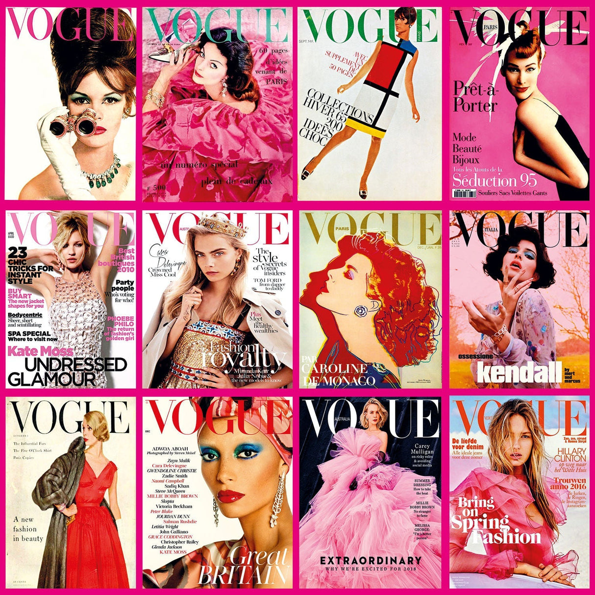 Vogue Pink Magazine Collage photographic art print by Cobra Art