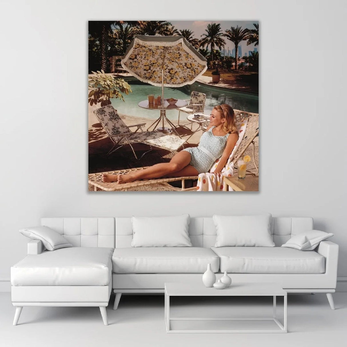 Memories of Miami Lounging Poolside photographic art print by Cobra Art, alternate view 2