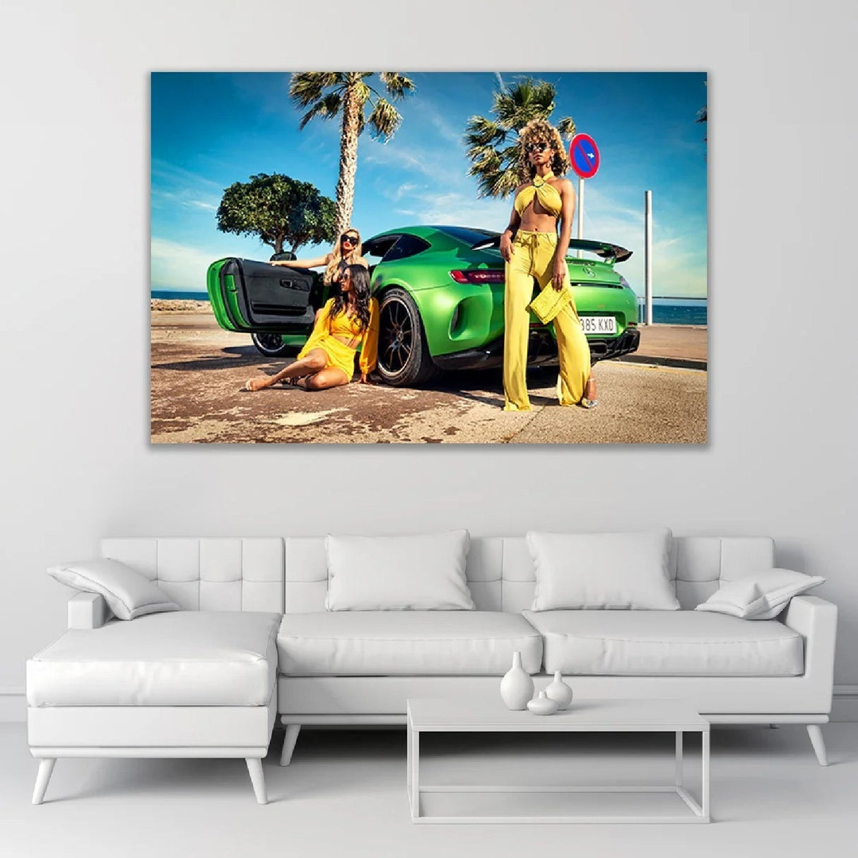 Mercedes Beachgirls Ladies In Yellow photographic art print by Cobra Art, alternate view 2
