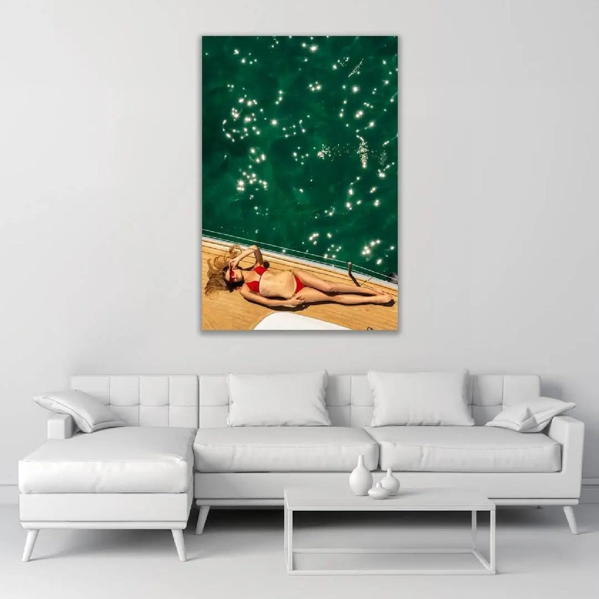 In the Sea Woman In Red Bikini photographic art print by Cobra Art, alternate view 2