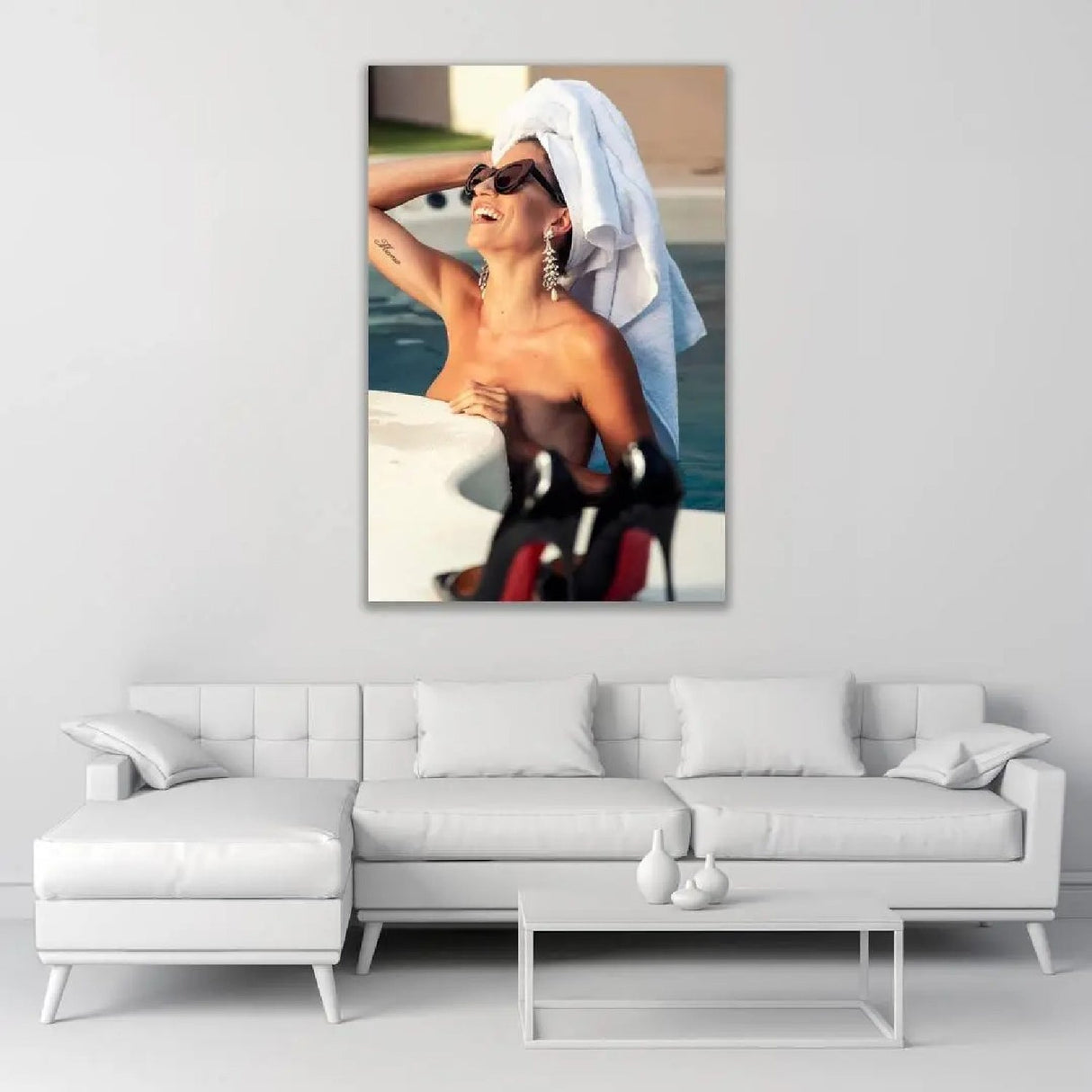 Sundown In Malibu Woman In The Pool photographic art print by Cobra Art, alternate view 2