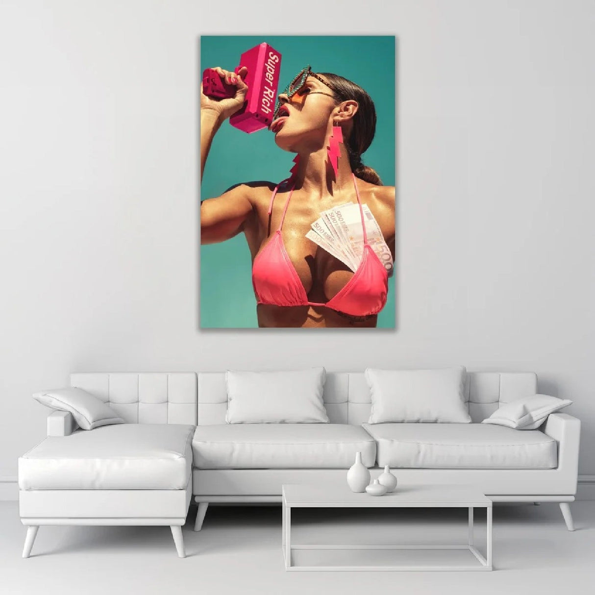 She Is Super Rich Woman In Pink Ensemble photographic art print by Cobra Art, alternate view 2
