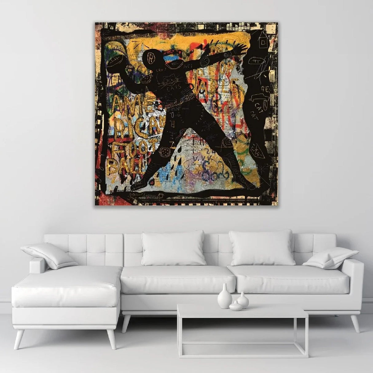 The Quarterback Multicolored Graffiti Style Art art print by Cobra Art, alternate view 2