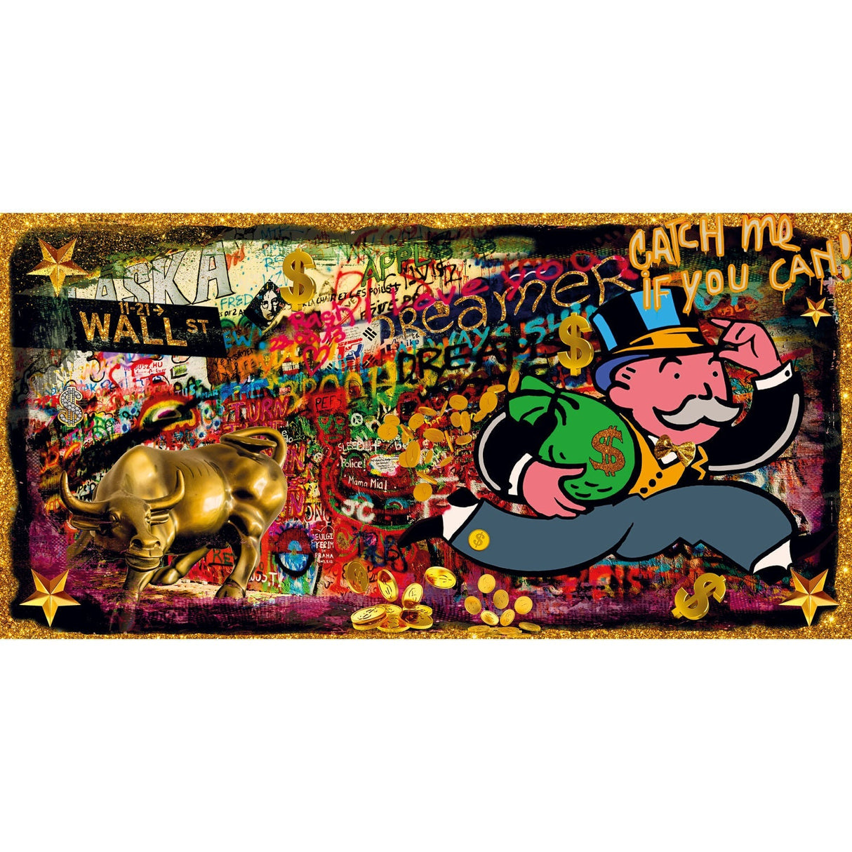 Catch Me If You Can Graphic Wall Art art print by Cobra Art