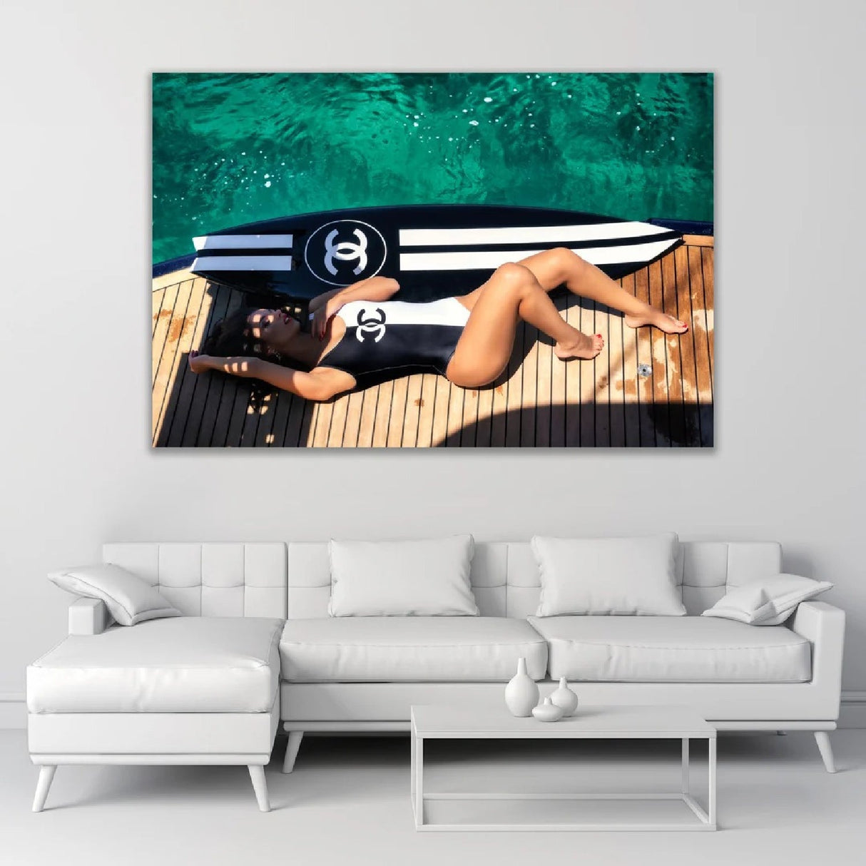 Yacht's Life Woman In Chanel Bikini photographic art print by Cobra Art, alternate view 2