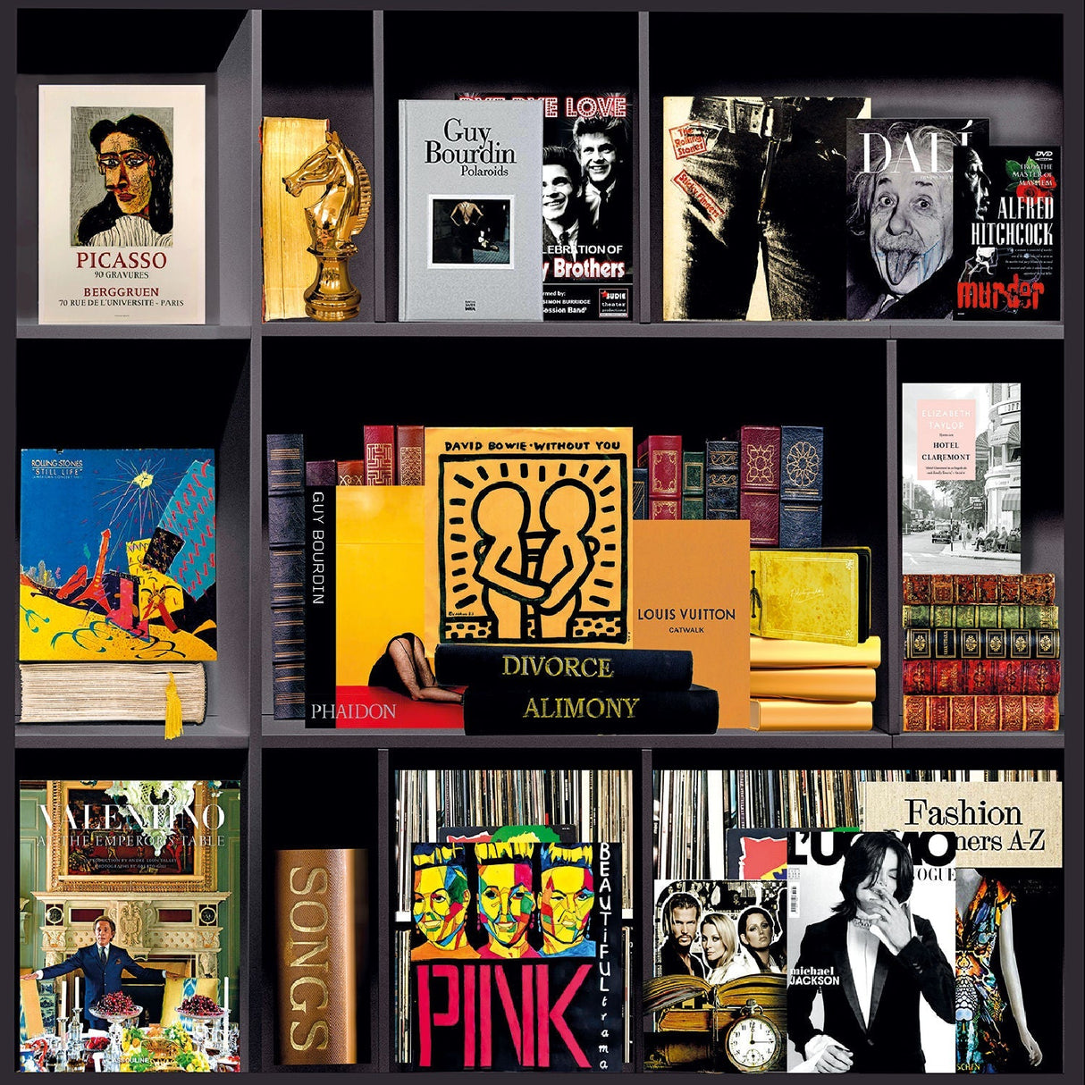 Story Of My Life Pop Art Books Collage photographic art print by Cobra Art