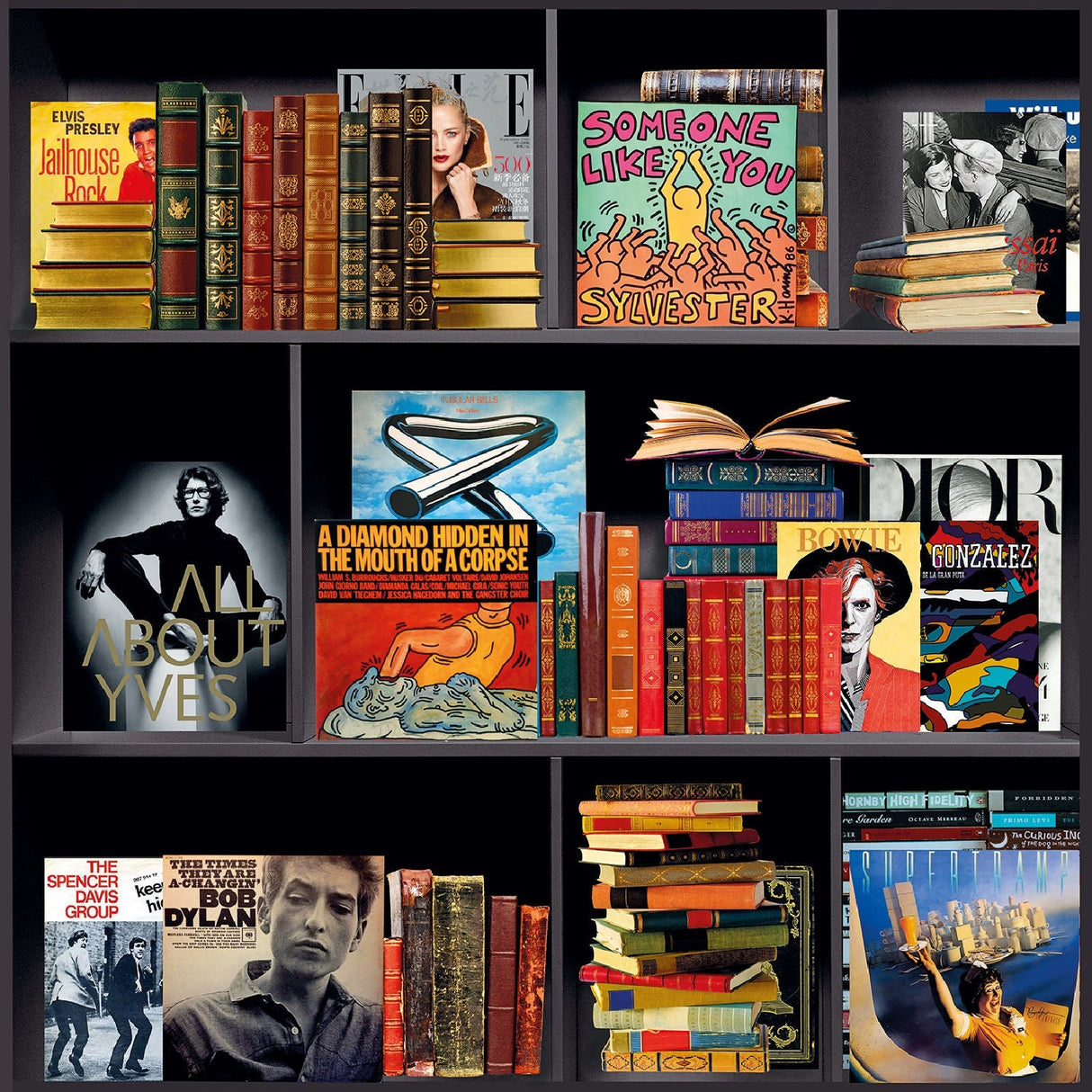 Story Of My Life, Part II Collage Style Books photographic art print by Cobra Art