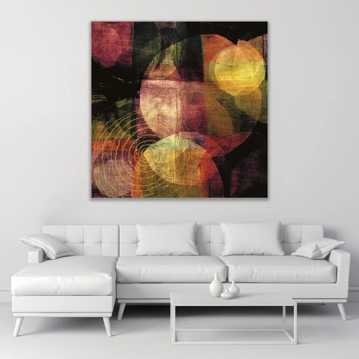 Moments of Love Multicolored Abstract Art Print by Cobra Art, alternate view 2