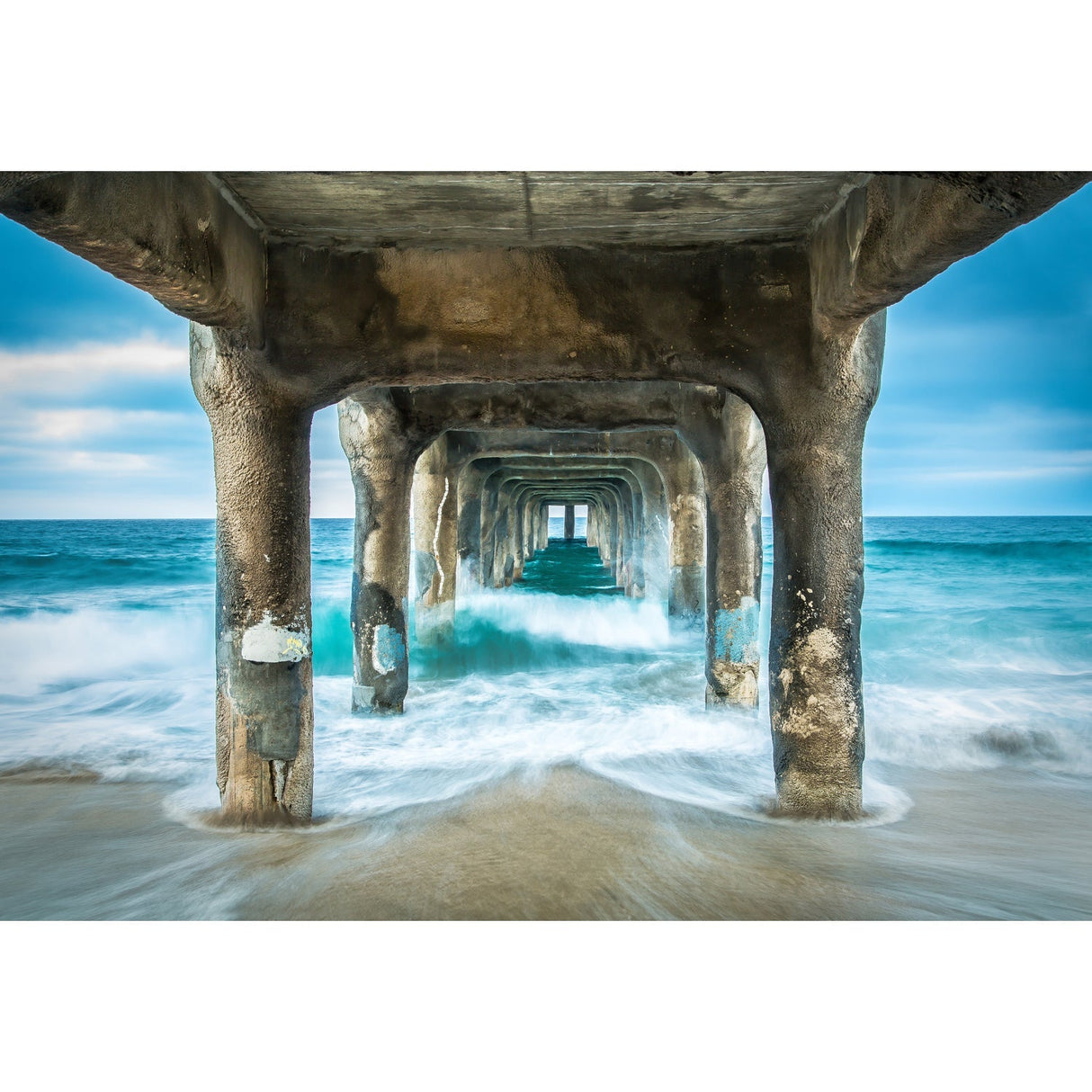 Dreamy Pier Ocean Waves photographic art print by Cobra Art