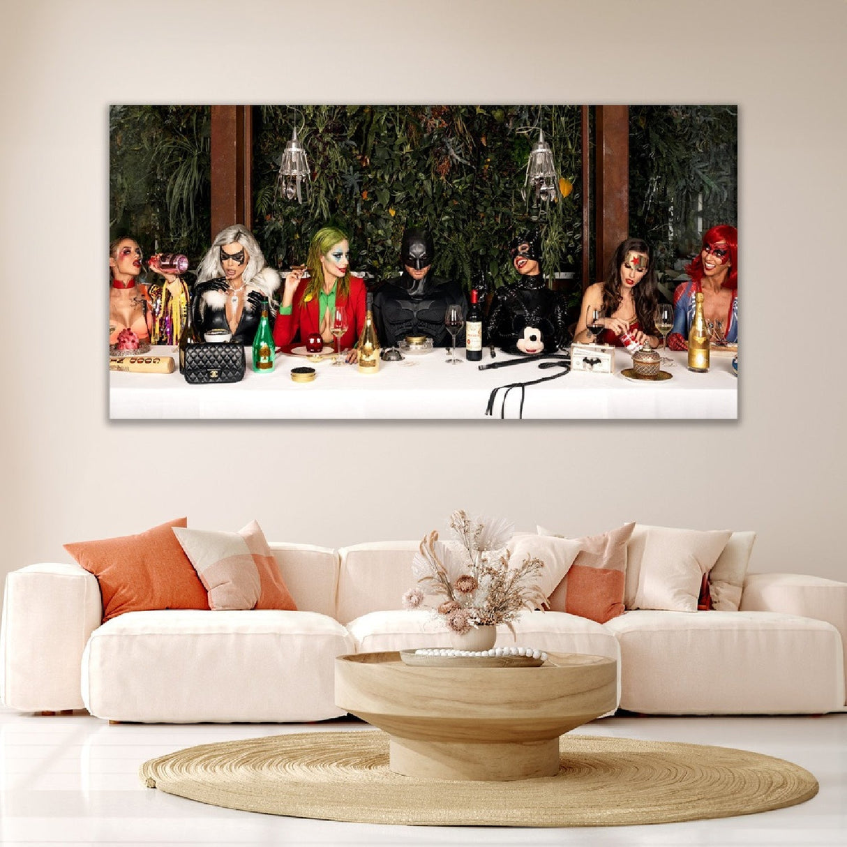 Superheroes Dinner Iconic Figures photographic art print by Cobra Art, alternate view 2