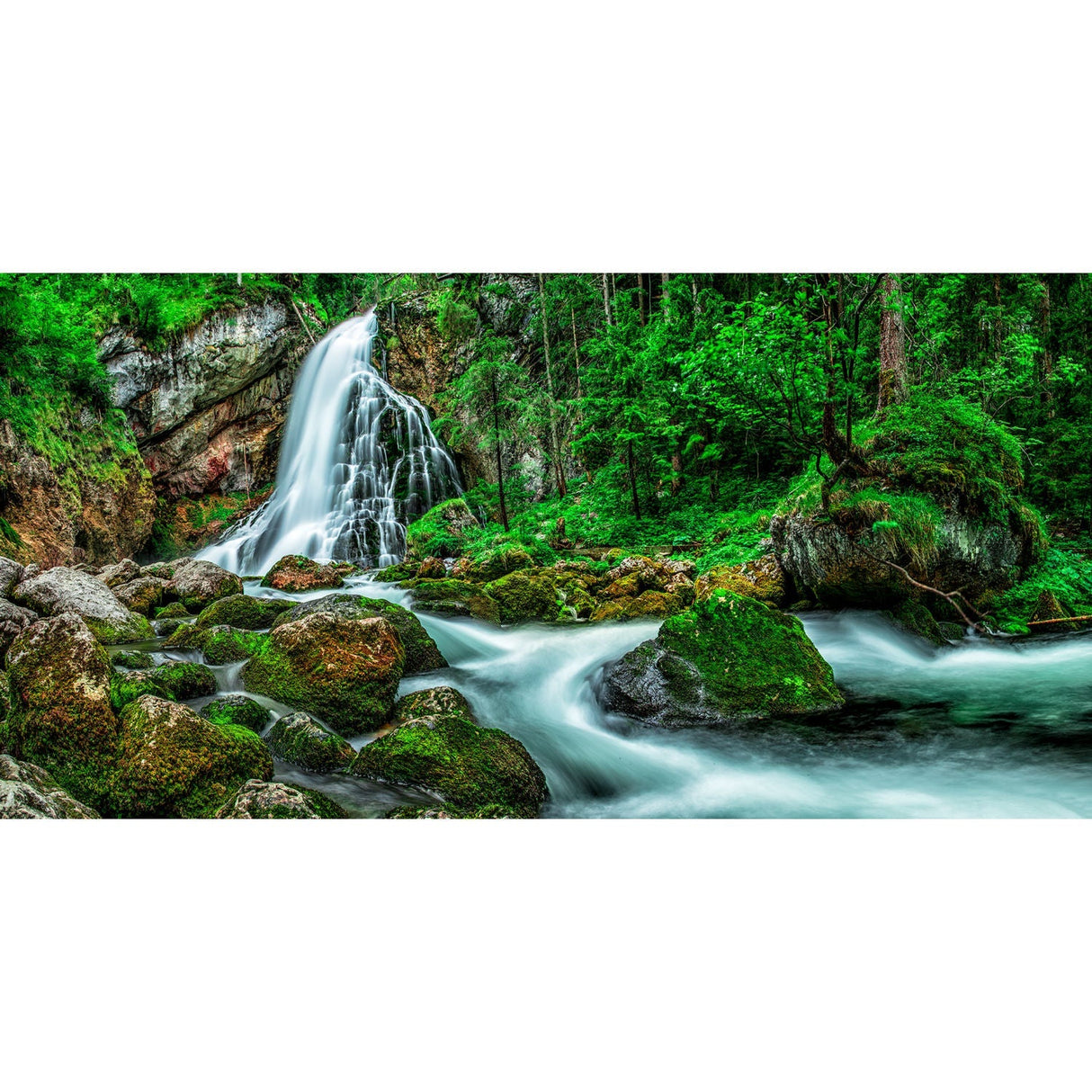 Austrian Waterfall Waterscape Photographic Artwork art print by Cobra Art