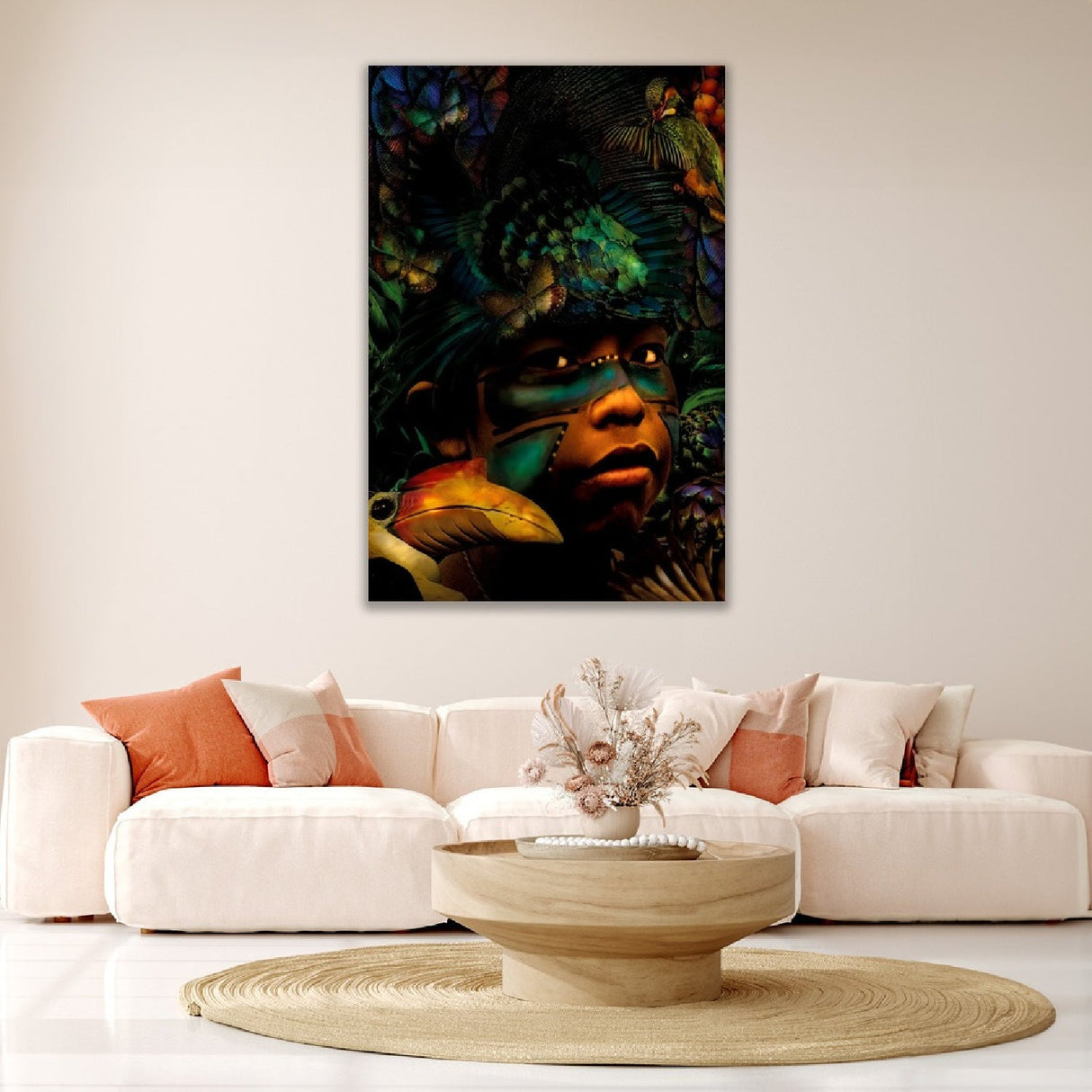 Emerald Forest Tribal Man photographic art print by Cobra Art, alternate view 2