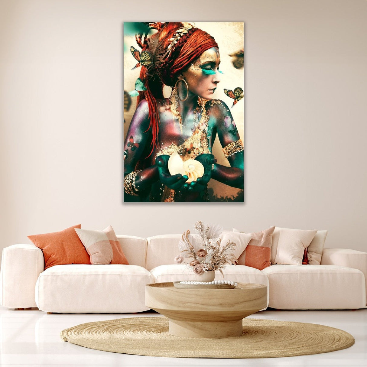 Woman With Butterflies Iridescent Feminine Figure photographic art print by Cobra Art, alternate view 2