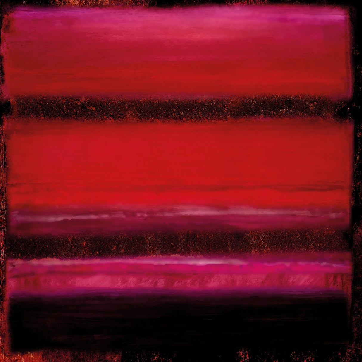Abstract Red Crimson Shades Wall Art art print by Cobra Art