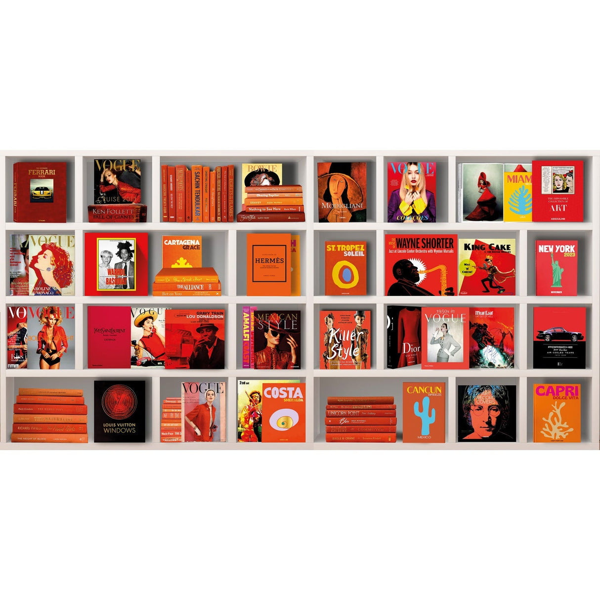 Warm Feelings Orange Books Artwork art print by Cobra Art