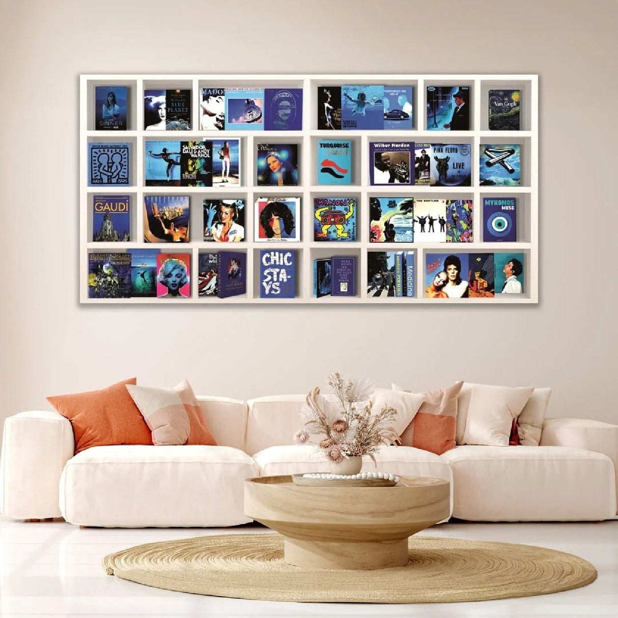 A Kind of Blue Bookcase-Inspired Artwork art print by Cobra Art, alternate view 2
