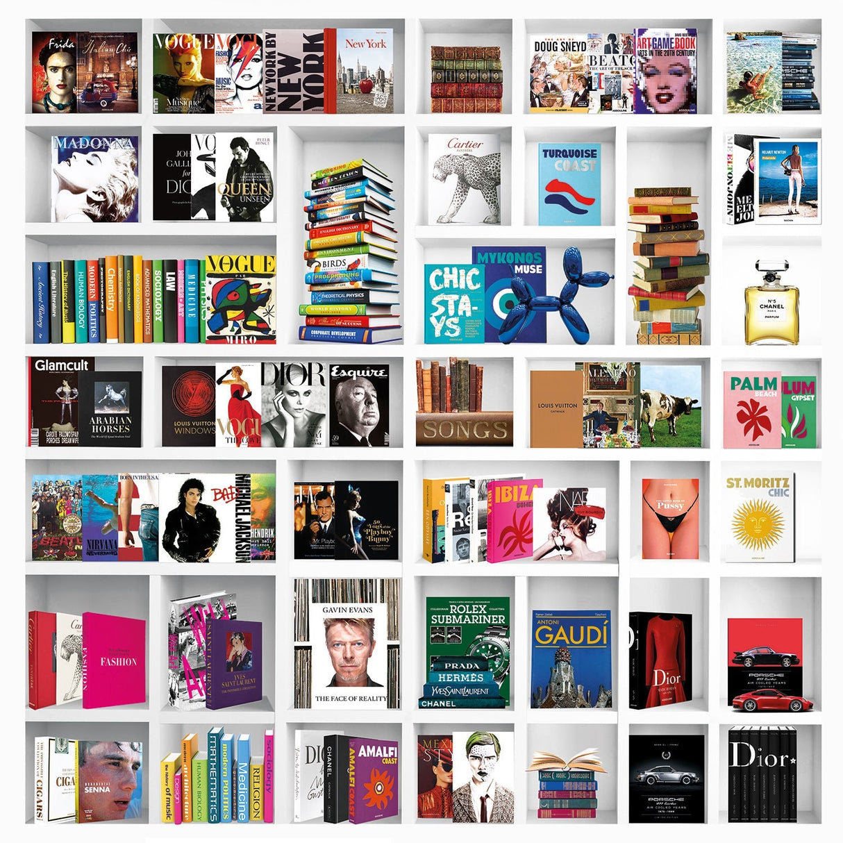 My Life in a Nutshell II Books Collage photographic art print by Cobra Art