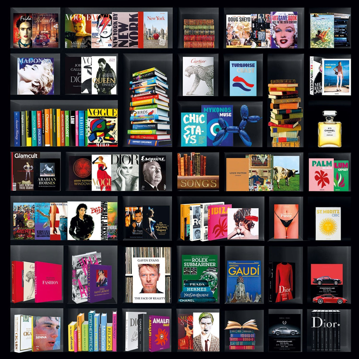 Books 2 Black Shelf with Books photographic art print by Cobra Art