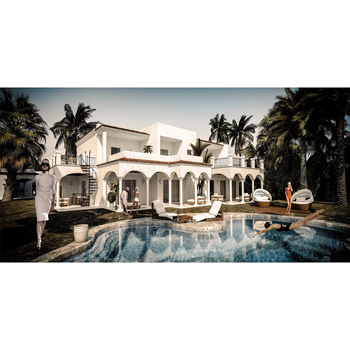 Afternoon in Palm Beach Luxury Lifestyle photographic art print by Cobra Art