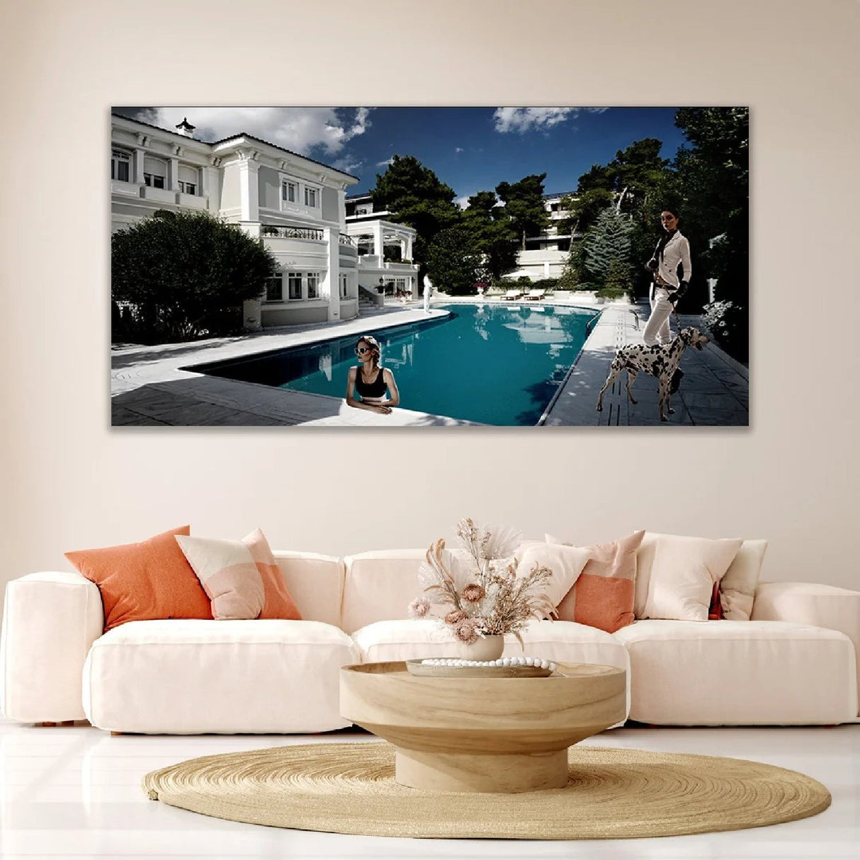 Walking the Dog Luxury Pool photographic art print by Cobra Art, alternate view 2