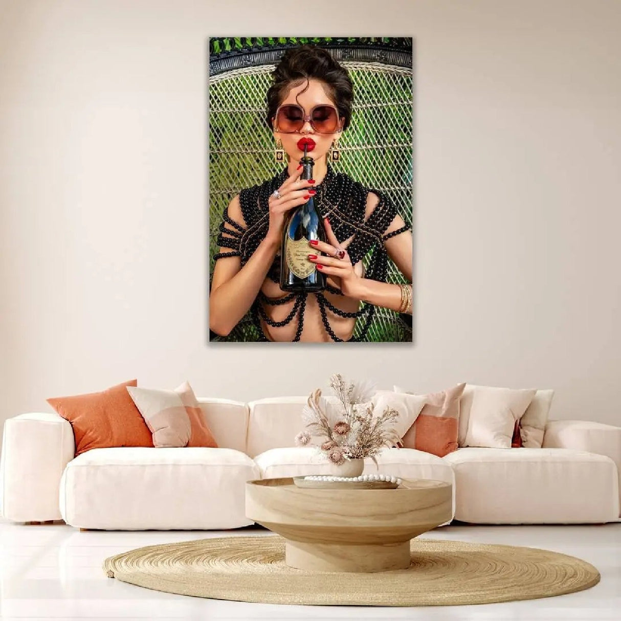 Always Dom Per Woman Sipping Champagne photographic art print by Cobra Art, alternate view 2