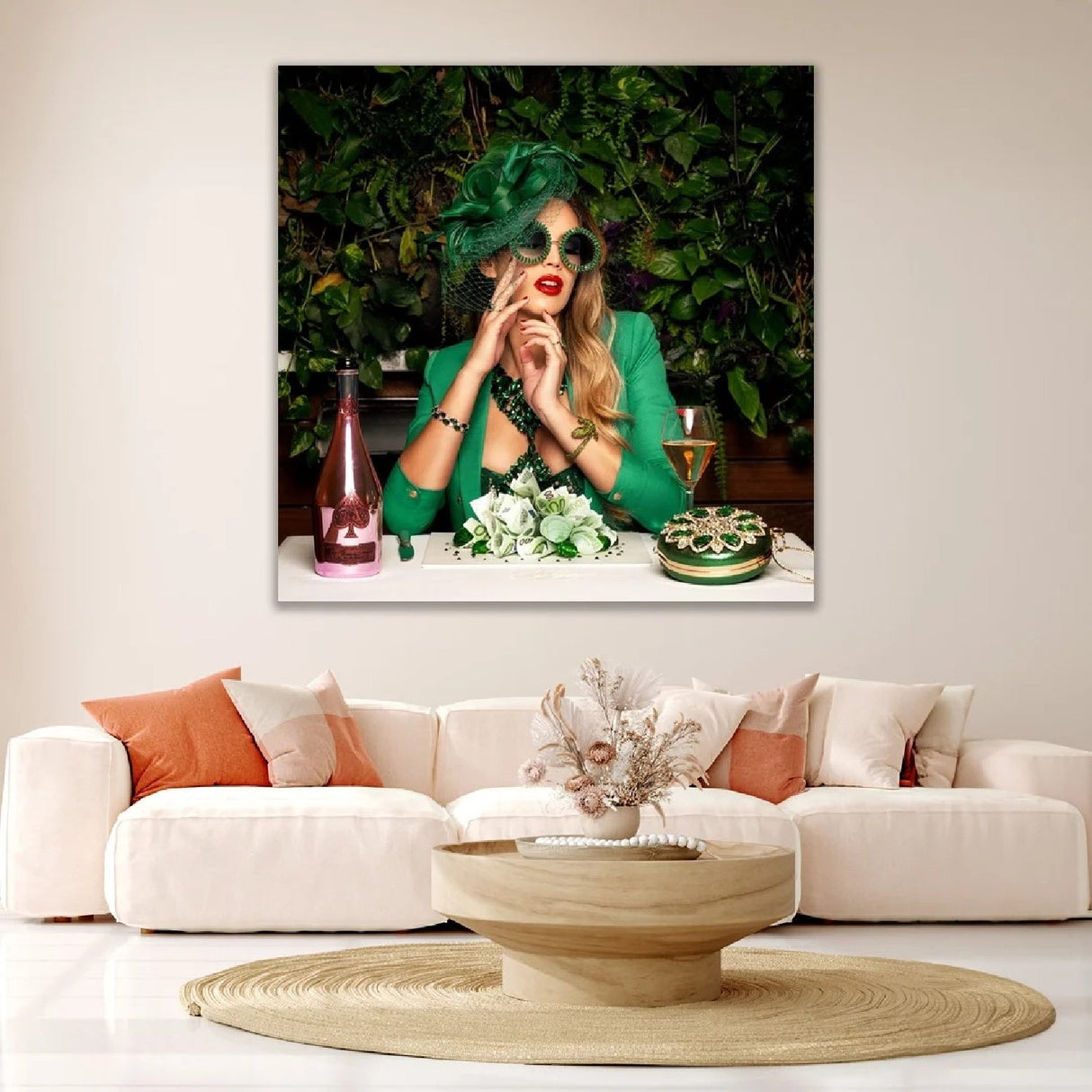 Green Salad Stylish Lady photographic art print by Cobra Art, alternate view 2