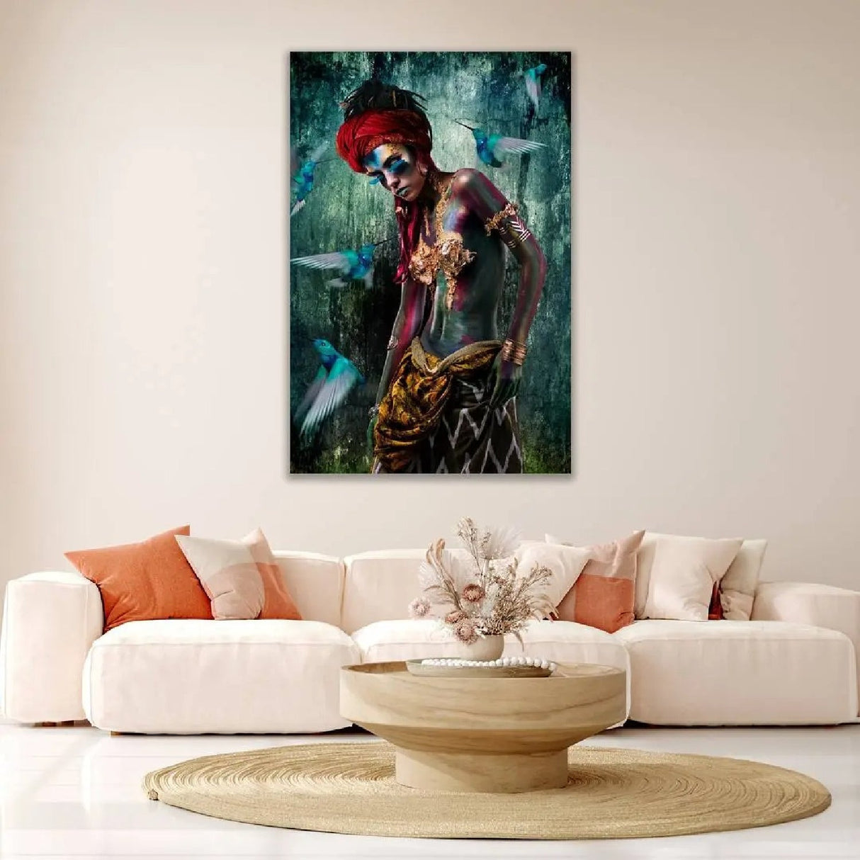Kolibri Colorful Lady & Hummingbirds photographic art print by Cobra Art, alternate view 2