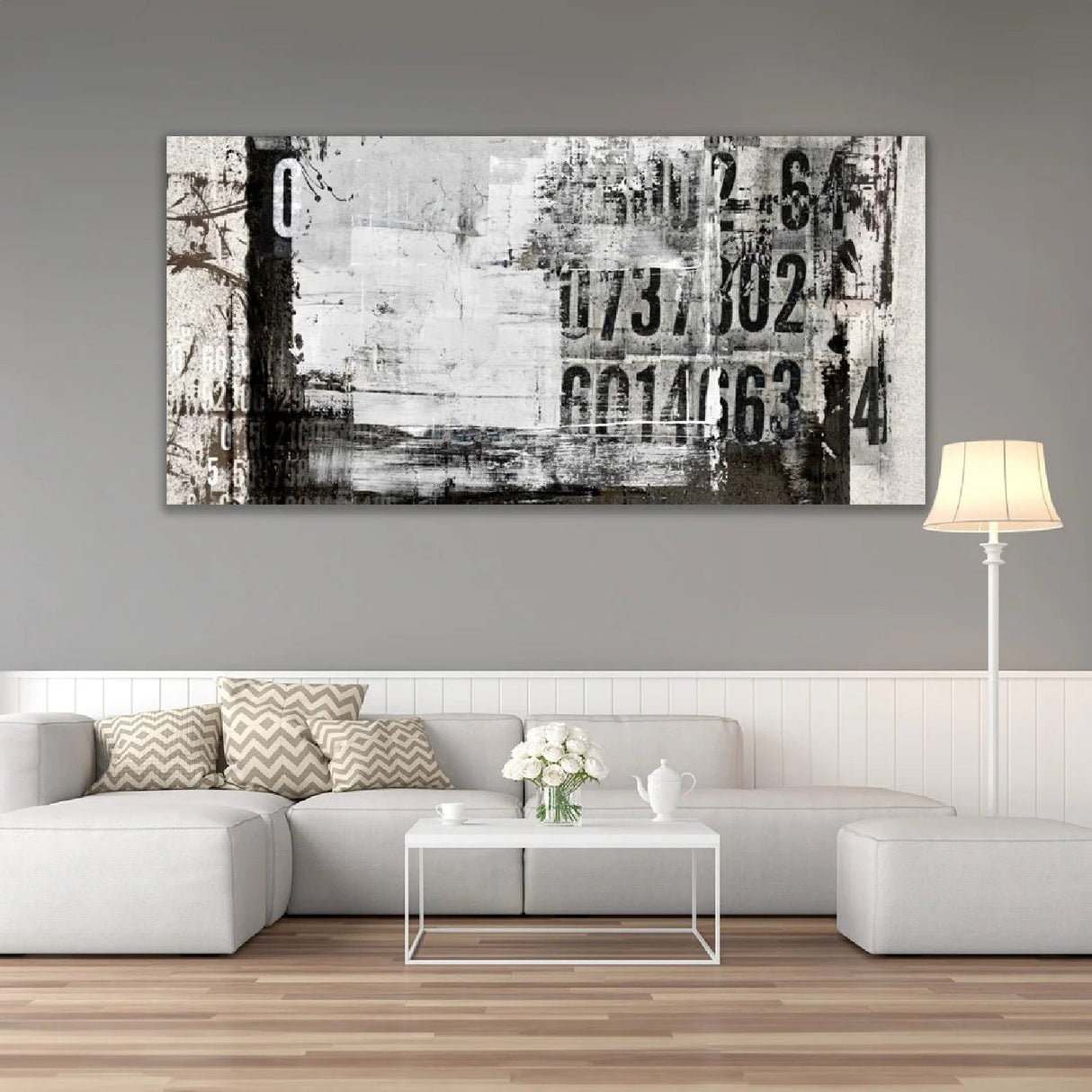 Gray & White Abstract Art art print by Cobra Art, alternate view 2