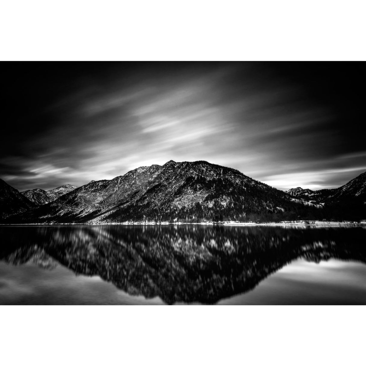 Horizon Mountain Reflected Natural Landscape photographic art print by Cobra Art