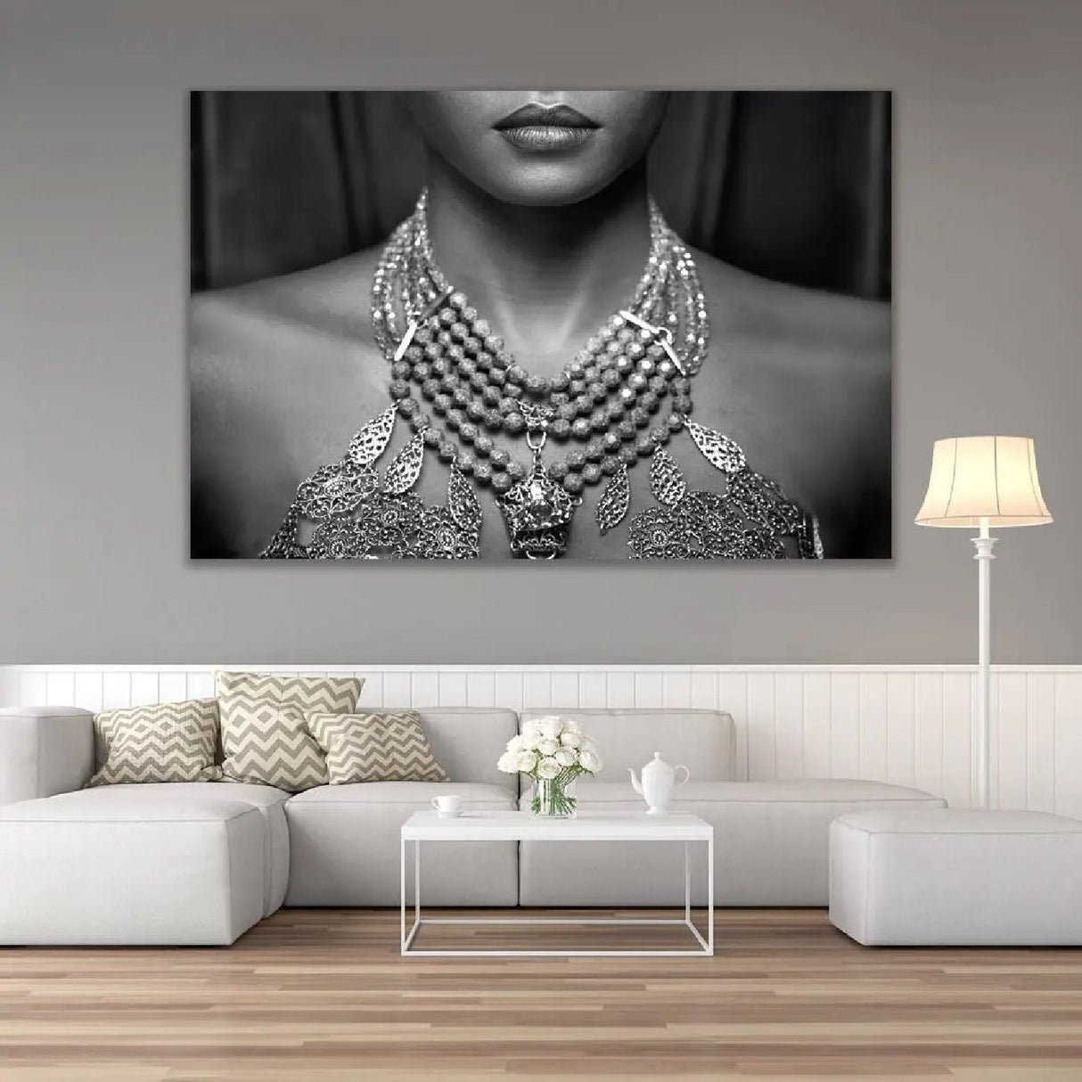 Desire Monochrome Woman Neckline photographic art print by Cobra Art, alternate view 2